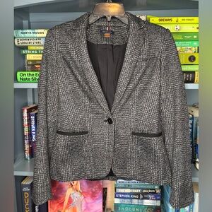 Tommy Hilfiger Women's Black and Gray Blazer